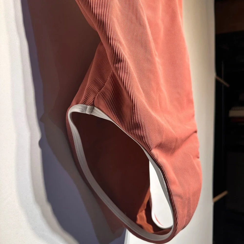 LainSnow Coral Swimsuit with White Accents - Picture 8 of 8